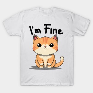 orange cat try to fine T-Shirt